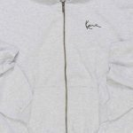 Karl Kani Chest Signature Essential Zip Hoodie Ash Grey KM-ZH011-013-03 - Image 5