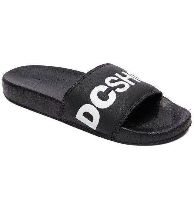 DC SHOES SLIDE SLIDER SANDALS ADYL100043 BKW BLACK