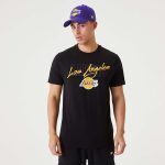 NEW ERA LA LAKERS NBA SCRIPT BLACK T-SHIRT 60332183