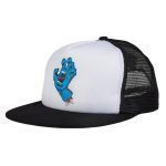 SANTA CRUZ CLASSIC HAND MESH TRUCKER CAP WHITE BLACK SCA-CAP-0197