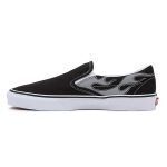VANS UA CLASSIC REFLECTIVE FLAME SLIP-ON SHOES BLACK VN0A7Q5DBM81