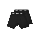 OBEY ESTABLISHED WORKS 2 PACK BOXERS BLACK