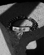 HUF FUCK IT ID BRACELET SILVER - Image 4