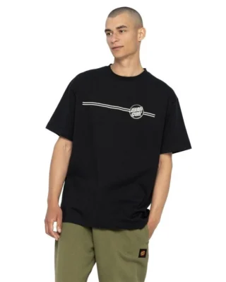 SANTA CRUZ OPUS DOT STRIPE AG T-SHIRT BLACK SCA-TEE-9133