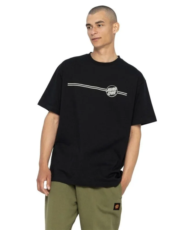 SANTA CRUZ OPUS DOT STRIPE AG T-SHIRT BLACK SCA-TEE-9133
