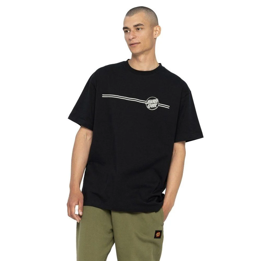 SANTA CRUZ OPUS DOT STRIPE AG T-SHIRT BLACK SCA-TEE-9133