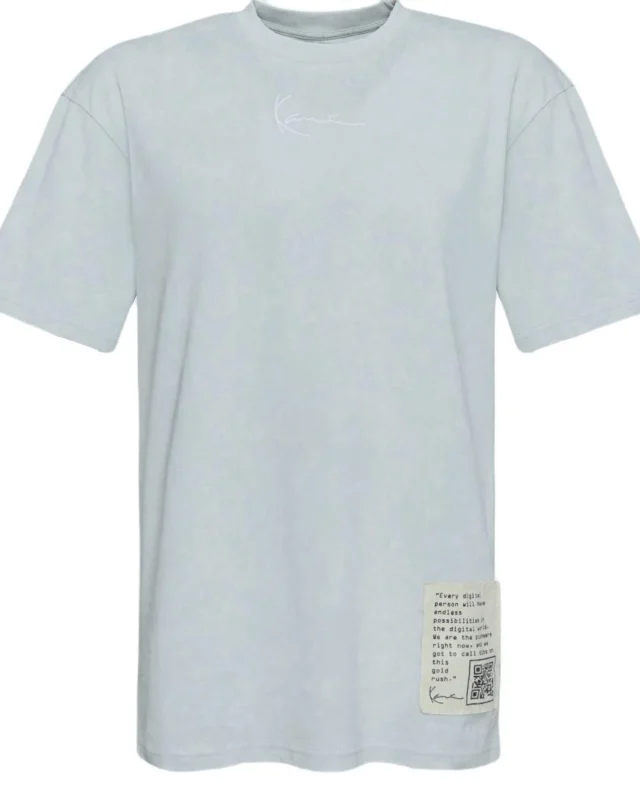 KARL KANI SMALL SIGNATURE DESTROYED TEE LIGHT BLUE KM231-020-1