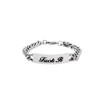 HUF FUCK IT ID BRACELET SILVER