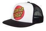 SANTA CRUZ YOUTH CLASSIC DOT MESH TRUCKER CAP WHITE BLACK SCA-YCA-0102 53-56 CM