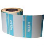 MONTANA HELLO MY NAME ROLL OF 500 STICKERS BLUE 12 x 9 CM663+*887