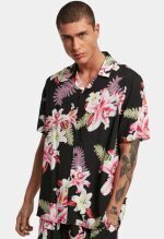 URBAN CLASSICS VISCOSE AOP RESORT SHIRT TB4150 DARKJUNGLE