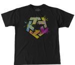 TRIBAL GEAR SPLATTER T-STAR SHIRT WHITE REGULAR CUT BLACK TR3035-005