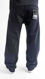 DADA SUPREME MINIMALIST LOOSE FIT JEANS BLACK DDEN004BLK - Image 2