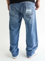 DADA SUPREME MINIMALIST LOOSE FIT JEANS BLUE DDEN004BLU - Image 2