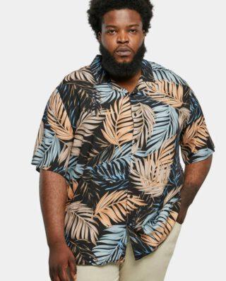 URBAN CLASSICS VISCOSE AOP RESORT SHIRT TB4150 PALMFRONT