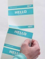 MONTANA HELLO MY NAME ROLL OF 500 STICKERS BLUE 12 x 9 CM663+*887 - Image 2