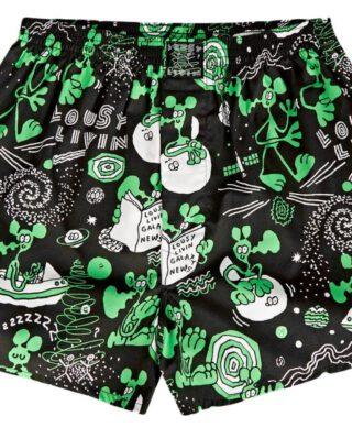 LOUSY LIVIN OUTER SPACE BOXERSHORTS BLACK LUUWOUS - Lousy Livin