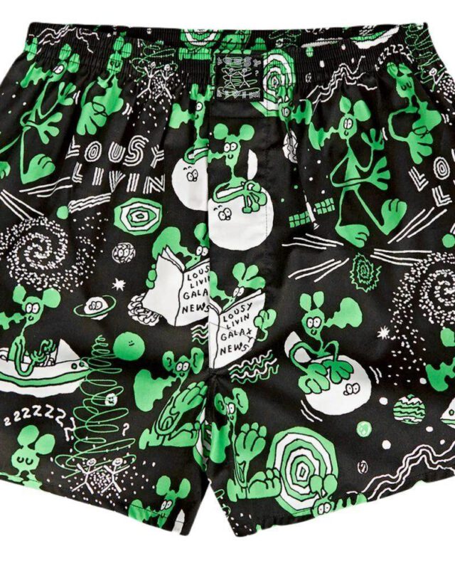 LOUSY LIVIN OUTER SPACE BOXERSHORTS BLACK LUUWOUS - Lousy Livin