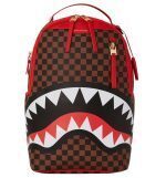SPRAYGROUND RED SHARKS IN PARIS DLXSV BACKPACK (B5501) 18” x 6” x 11.5”
