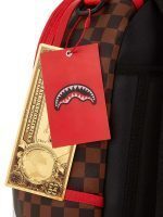 SPRAYGROUND RED SHARKS IN PARIS DLXSV BACKPACK (B5501) 18” x 6” x 11.5” - Image 4