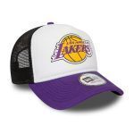 NEW ERA LA LAKERS TEAM COLOR BLOCK WHITE A-FRAME TRUCKER CAP WHITE 60358072 - Image 5