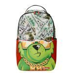 SPRAYGROUND MONEY BEAR DREAMIN' OF MONEY DLXSR BACKPACK B4744 18” x 6” x 11.5”