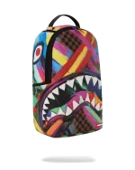 SPRAYGROUND SHARKS IN PAINT DLXSV BACKPACK B5150 18” x 6” x 11.5”