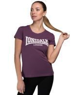 LONSDALE LONDON CARTMEL T-SHIRT 117020 3803 AUBERGINE/WHITE
