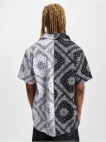 KARL KANI CHEST SIGNATURE PAISLEY BLOCK RESORT SHIRT BLACK KM232-035-2 - Image 2