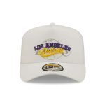 NEW ERA LA LAKERS LOGO OVERLAY WHITE A-FRAME TRUCKER CAP WHITE 60358137 - Image 3