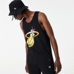 NEW ERA MIAMI HEAT NBA SKY PRINT TANK T-SHIRT BLACK 60357109 - Image 2