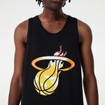 NEW ERA MIAMI HEAT NBA SKY PRINT TANK T-SHIRT BLACK 60357109 - Image 4