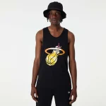 NEW ERA MIAMI HEAT NBA SKY PRINT TANK T-SHIRT BLACK 60357109
