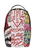 SPRAYGROUND TRI SPLIT GRAFFITI DLXSV BACKPACK (B5492) 18” x 6” x 11.5” - Image 8