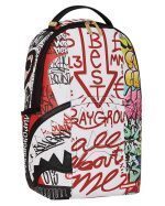 SPRAYGROUND TRI SPLIT GRAFFITI DLXSV BACKPACK (B5492) 18” x 6” x 11.5” - Image 2