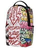 SPRAYGROUND TRI SPLIT GRAFFITI DLXSV BACKPACK (B5492) 18” x 6” x 11.5”