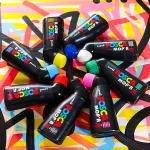 POSCA MOP'R PCM-22 MULTI SURFACE PERMANENT PAINT MARKER XXL R0UND TIP 3-19 MM BOX SET OF 8 PCS - Image 3