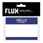FLUX EGGSHELL STICKERS 50 PCS HELLO MY NAME IS BLUE 7.4 x 10.5 CM