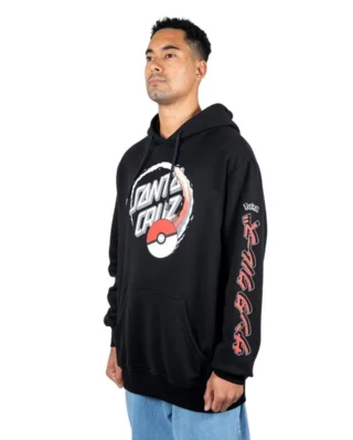 SANTA CRUZ POKE BALL DOT HOODIE BLACK SCA-HDY-5980