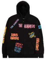 THE HUNDREDS MARKET ZIP HOOD BLACK