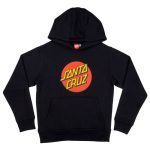 SANTA CRUZ YOUTH CLASSIC DOT HOOD BLACK SCA-HYD-0299