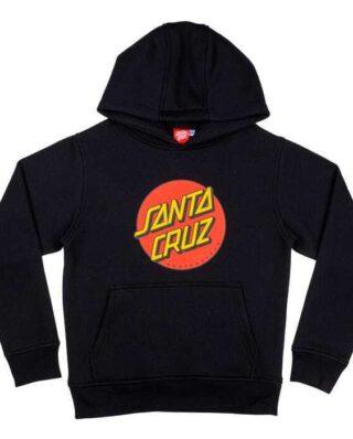 SANTA CRUZ YOUTH CLASSIC DOT HOOD BLACK SCA-HYD-0299 - SANTA CRUZ