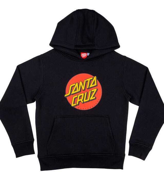SANTA CRUZ YOUTH CLASSIC DOT HOOD BLACK SCA-HYD-0299 - SANTA CRUZ