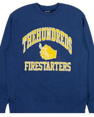 THE HUNDREDS ATHLETICS CREWNECK BLUE