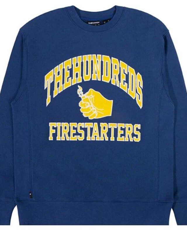 THE HUNDREDS ATHLETICS CREWNECK BLUE