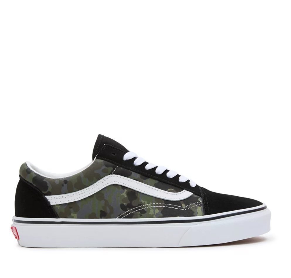 k5kk775k VANS RAIN CAMO OLD SKOOL SHOES GREEN/GREY VN0007NTBGK1 - Image 1
