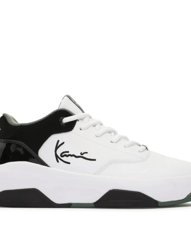 KARL KANI SHOES HANDLES WHITE-BLACK-OLIVE KKFWM000296 - KARL KANI
