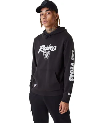 NEW ERA LAS VEGAS RAIDERS NFL TEAM LOGO BLACK PULLOVER HOODIE 60416461