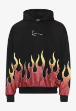 KARL KANI SMALL SIGNATURE FLAME OS HOODIE BLACK KM233-005-2 - Image 4