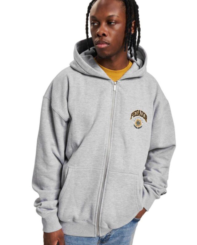 PEGADOR SMITH OVERSIZED SWEAT JACKET GREY MELANGE PG-2726-378-M-GR